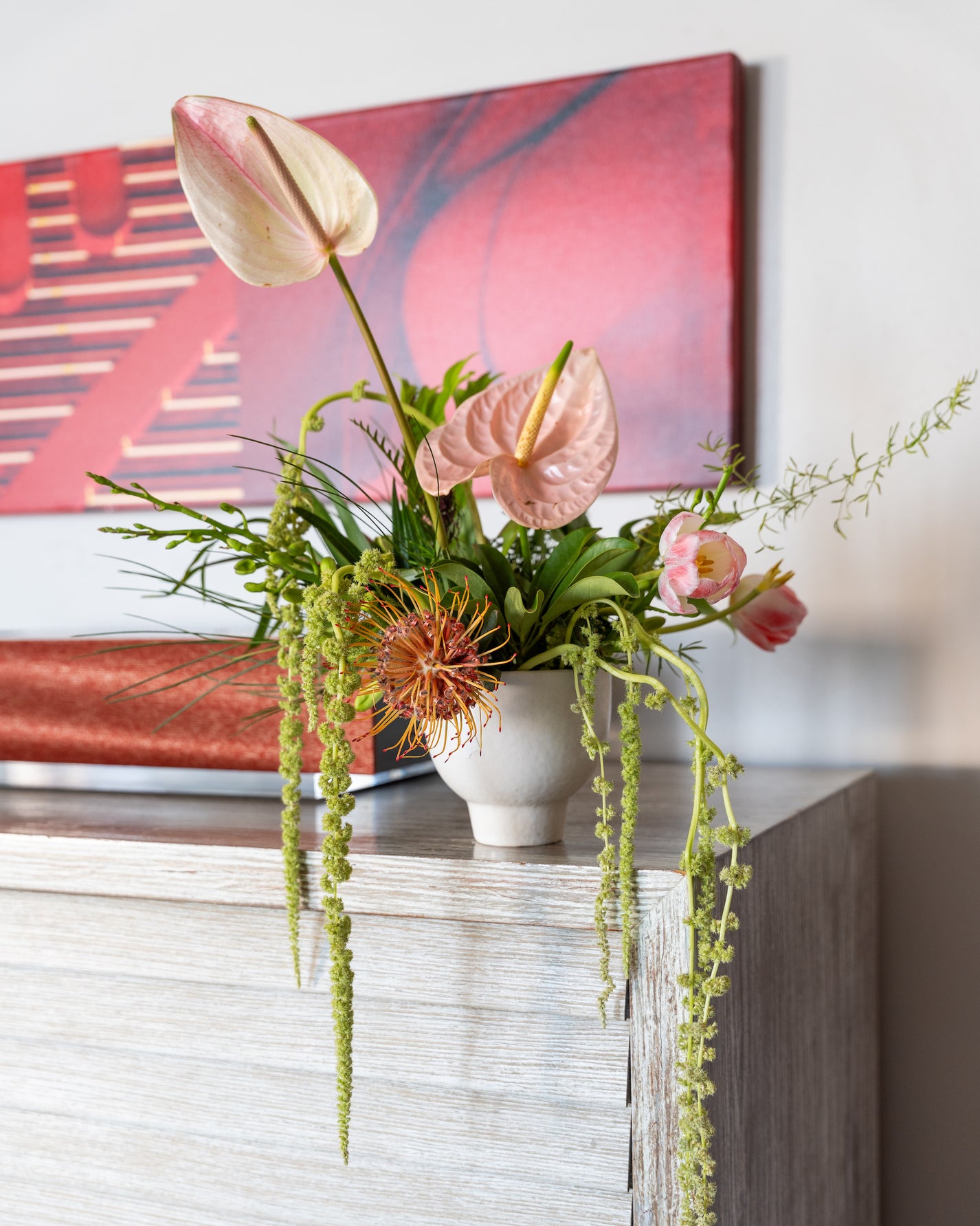 Tropical floral arrangement by Goodroots for Andaz West Hollywood